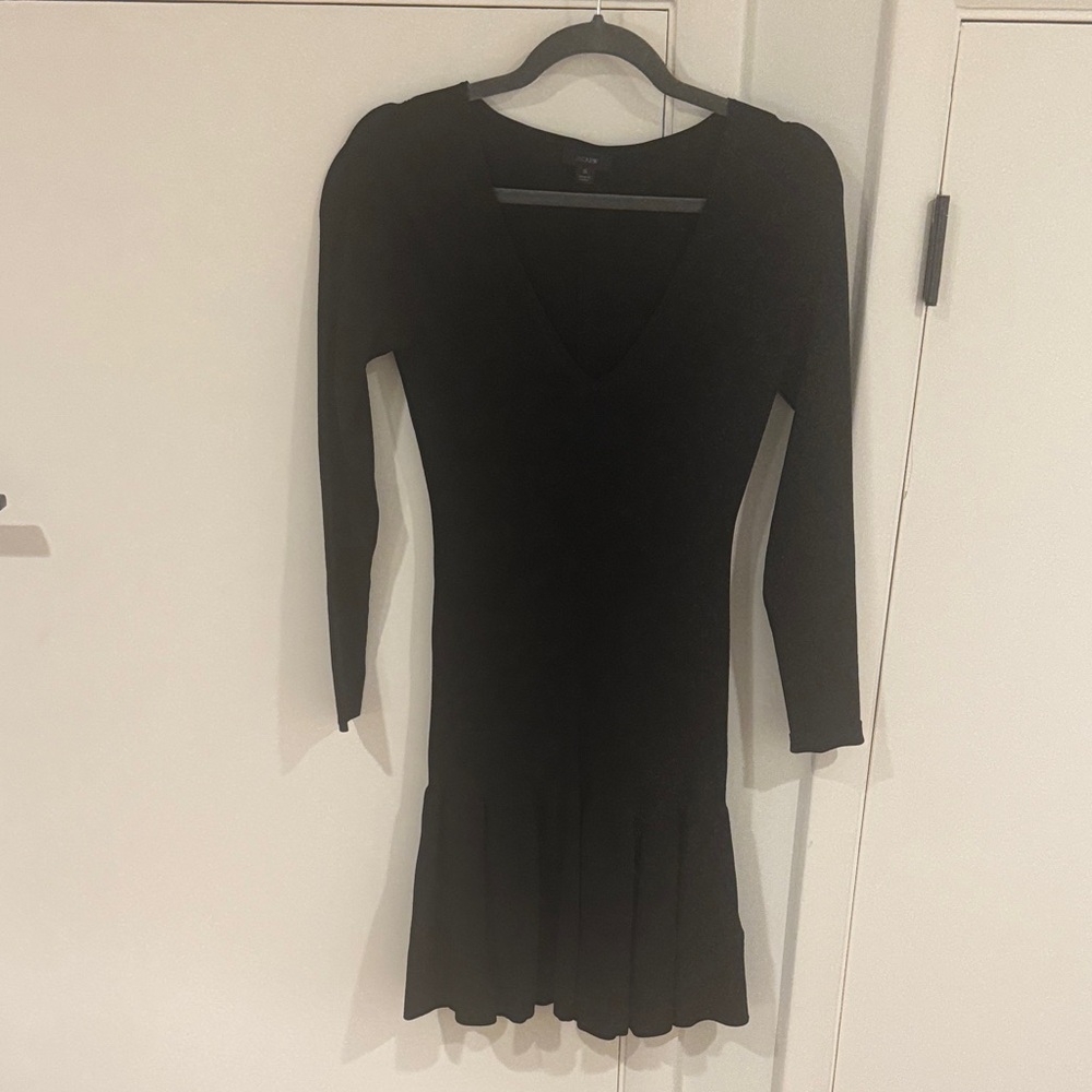 J. Crew Black Long Sleeve Dress